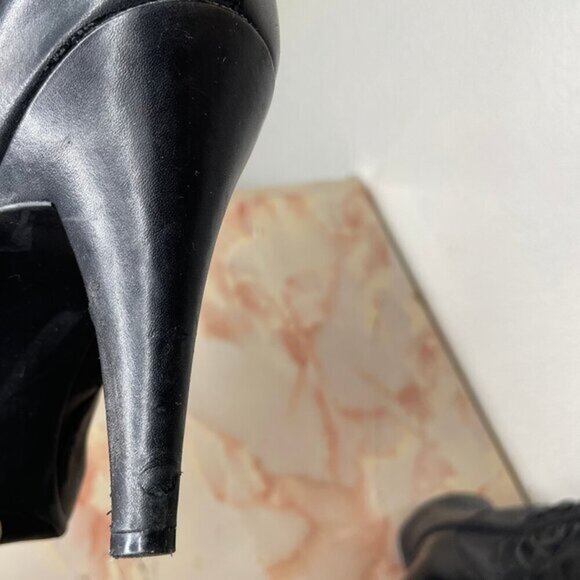 Worthington Women's Hidden Platform Leather Ankle Bootie Spiked Heel Zip Sz 9.5M - Picture 4 of 9